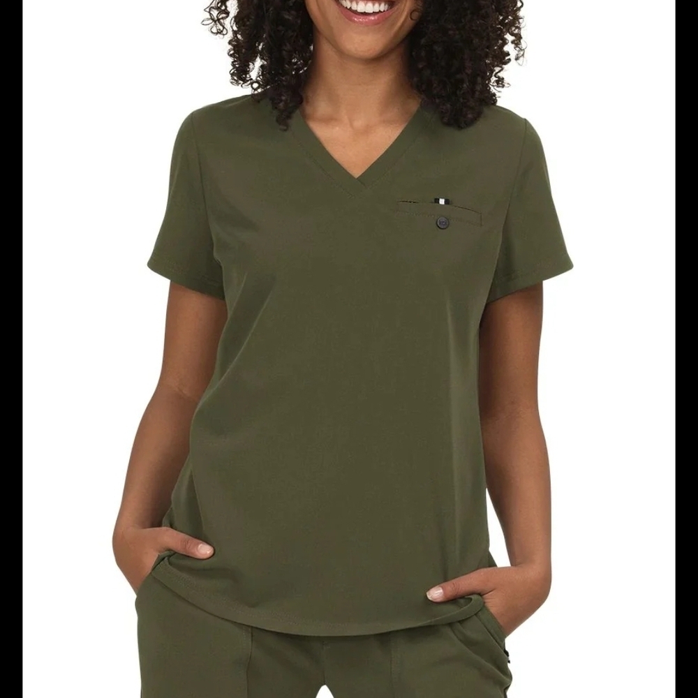 Olive V-Neck Women's Top